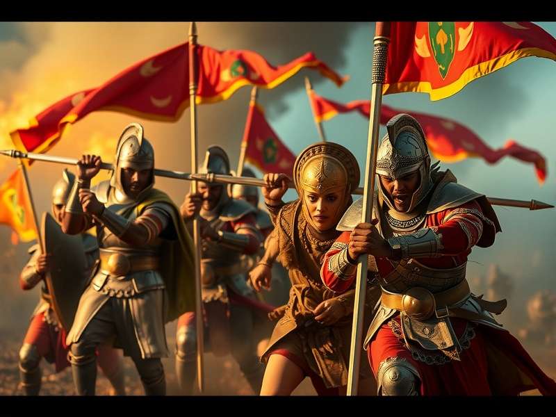 Karnataka Mighty Warriors battle scene with warriors in traditional armor